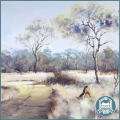 Large Framed Signed Oil on canvas Bushveld Landscape - 75cm x 65cm !!!
