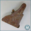 WWI German Army  LUGER P.08 PARABELLUM LEATHER HARD SHELL HOLSTER!!