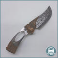 Acid Etched Damascus Pattern Hunting Knife!!!