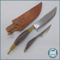 LARGE Hand Forged Double Dagger and Leather Sheathe !!!