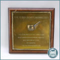 HEAVY Brass and Cast Bronze THE TEDDY BEAR`S SMOKING DEN Framed Plaque!!! 40cm x 40cm