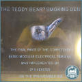 HEAVY Brass and Cast Bronze THE TEDDY BEAR`S SMOKING DEN Framed Plaque!!! 40cm x 40cm