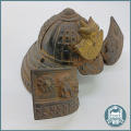 Cast Iron and Brass Hoshi Kabuto Miniature helmet (Edo Period Model)!!!