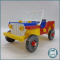 Large Vintage 70`s Jeep Car Assemble And Disassemble Toy - Estrela!!!