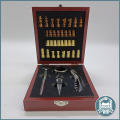 Complete Boxed Chess & wine set with accessories !!!