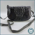 Vintage Crocodile Skin Black Handbag !!!