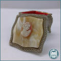 Highly Ornate Vintage Gold Tone Cameo Trinket Jewelry Box!!!