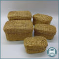 Small Vintage Woven Rectangular Nesting Baskets !!!