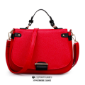 Fashion and quality colors joint cambridge satchel style handbag. Red color.