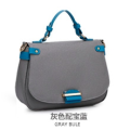 Fashion and quality colors joint cambridge satchel style handbag. Grey color.