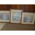 Trio of Paintings -Sea scenes