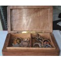 Vintage Carved wooden jewellery box