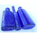 Cobalt blue bottles ×3