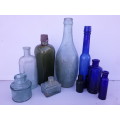 Collection of 9 antique bottles
