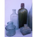 Collection of 9 antique bottles