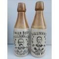 Two Ginger beer bottles P. Sullivan & Son Beaconsfield and  Sullivan's