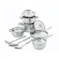 Chukbok 15-Piece Heavy Bottom Stainless Steel Cookware Set