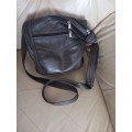 Brown genuine leather handbag