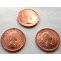 UNION 1959 Farthing (1/4d) Coins. Toned. Excellent condition. ALL for 1 Bid