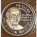 MANDELA and DE KLERK 1993 NOBLE PEACE PRIZE MEDALLION