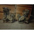 Pair of Foo temple dogs from Thailand  500 x 400 x 200 mm 13 kg