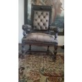 Pair of 300 year Big German Antique thrones from 1700's