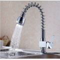 Nickel Brass Modern Mixer Tap Spring Single Lever Pull Out Spray Kitchen Bathroom Faucet New