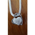 2015 New 925 Sterling Silver Chain Inlaid Stone Heart Necklaces Pendants For Women Fashion jewelry