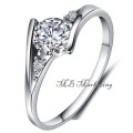 925 Sterling Silver 1.25 CT sim  DIAMOND RING....Size 8 to 17