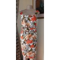 Beauriful flower dress with ruched middle