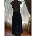 Blue Evening Dress With Sequence
