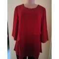 Red G Couture 3/4 Sleeve Top