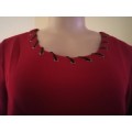 Red G Couture 3/4 Sleeve Top