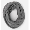 Grey Chunky Cable Knit Snood