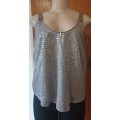 Taupe Sequin V-neck Camisole