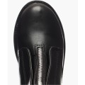 Black Matte Zipped Boots