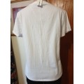 White StayNew V-neck Stretch Cotton T-shirt