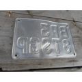 OLD S.A. METAL NUMBER PLATE