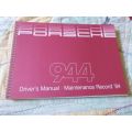 PORSCHE 944 DRIVER'S MANUAL / MAINTENANCE RECORD 84