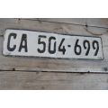 OLD CAPE TOWN METAL NUMBER PLATE