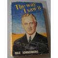 THE WAY I SAW IT - MAX SONNENBERG