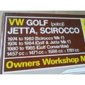 VW GOLF , JETTA , SCIROCCO 70'S / 80'S - WORKSHOP MANUAL