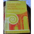 GREEK AND ROMAN ARCHITECTURE - D.S. ROBERTSON - 2ND EDITION