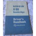 AUSTIN A60 CAMBRIDGE DRIVER`S HANDBOOK