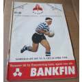 WP vs N. OFS 30 APRIL 1994 - RUGBY PROGRAMME