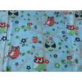 CUT COLORFUL OWLS  - POLY COTTON FABRIC