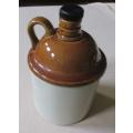 VINTAGE S.A. SEDGWICK`S THE ORIGINAL OLD BROWN SHERRY - CERAMIC OUDEKAAP STONEWARE BOTTLE / HOLDER