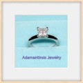 BRAND NEW CERTIFIED 1CT PRINCESS CUT SOLITAIRE MOISSANITE Set in 18KT WHITE GOLD SETTING