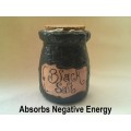 Black Salt in Handcrafted Jar   Pagan Wicca Ritual Witch Repell Clear Absorbs Negative Energies