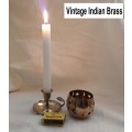 Vintage Hand crafted Set Candle Holders Heart Design Brass Religious Diya and Moon Stars for Home De